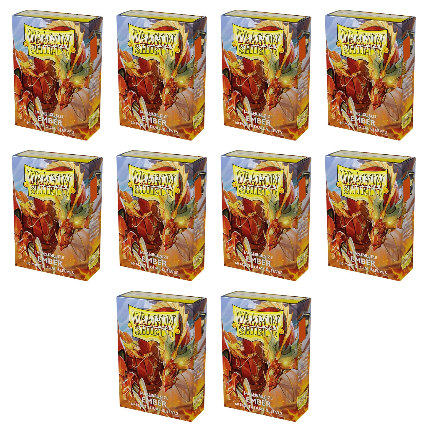 Dragon Shield Japanese Size Card Sleeves Box - Matte Dual Ember