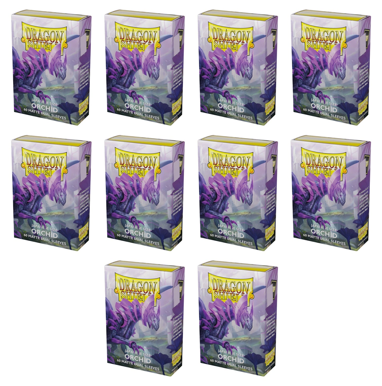 Dragon Shield Japanese Size Card Sleeves Box - Matte Dual Orchid