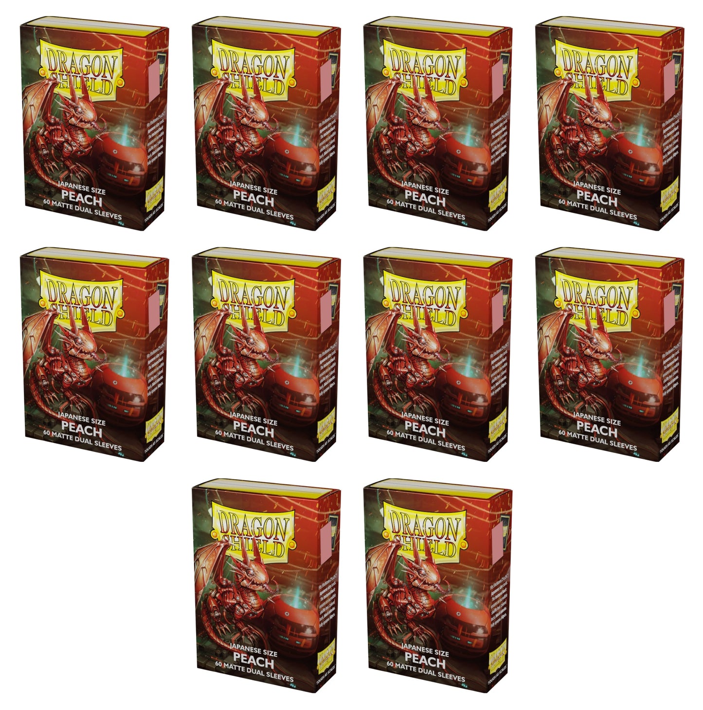 Dragon Shield Japanese Size Card Sleeves Box - Matte Dual Peach