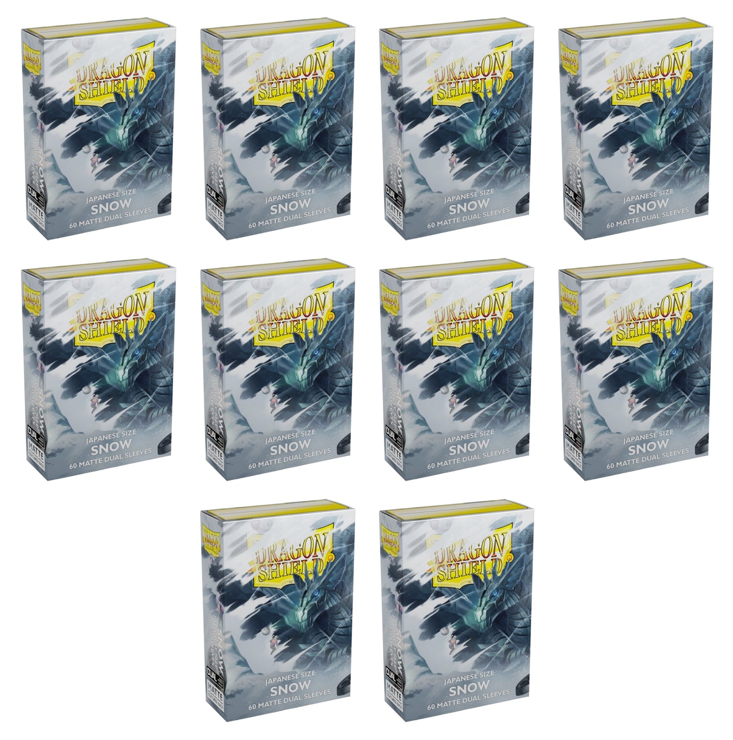 Dragon Shield Japanese Size Card Sleeves Box - Matte Dual Snow