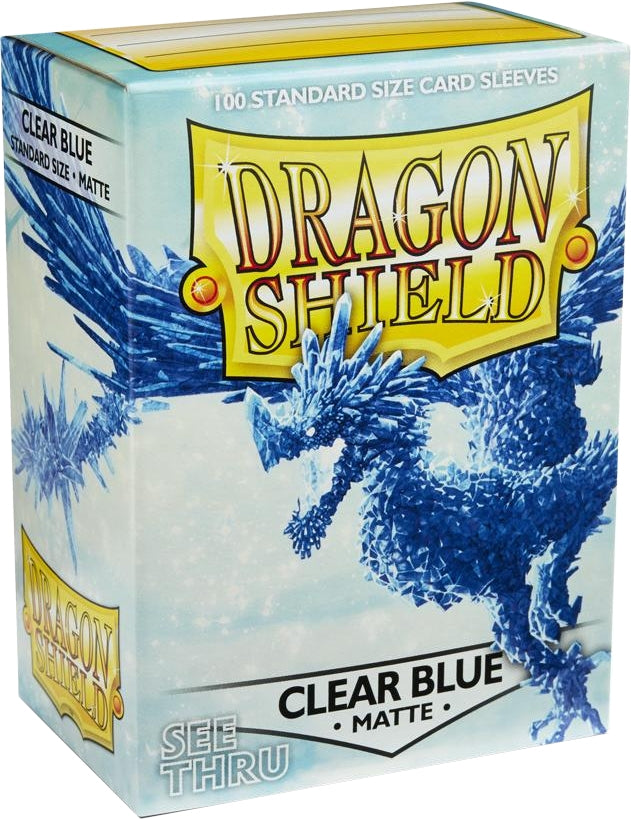 Dragon Shield Standard Size Card Game Sleeves Box - Matte Clear Blue