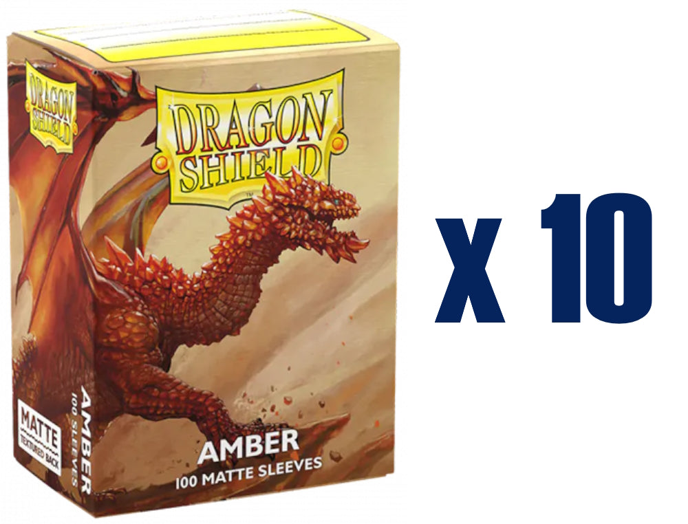 Dragon Shield Standard Size Card Game Sleeves Box - Matte Amber