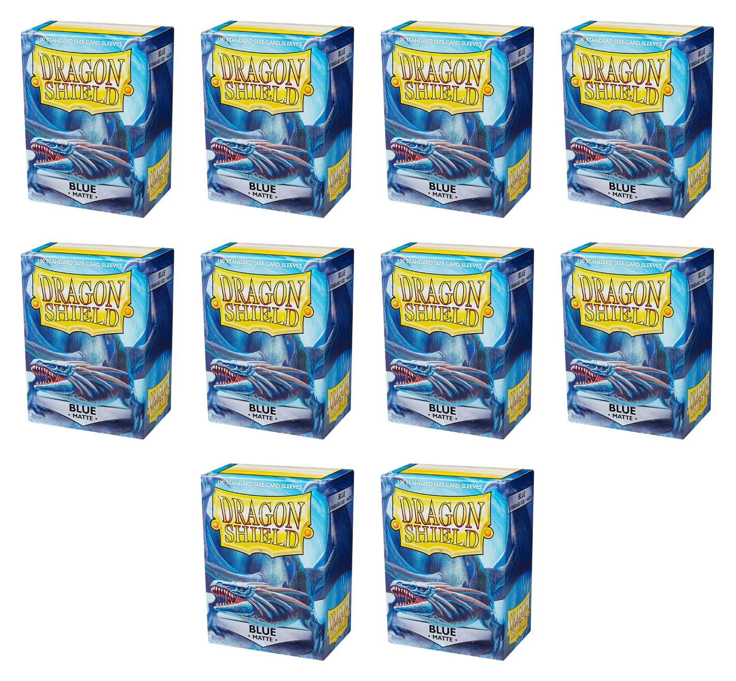 Dragon Shield Standard Size Card Game Sleeves Box - Matte Blue