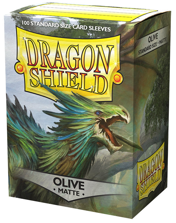 Dragon Shield Standard Size Card Game Sleeves Box - Matte Olive