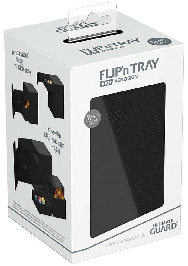 Ultimate Guard Monocolor Black Flip 'n' Tray Deck Case 100+