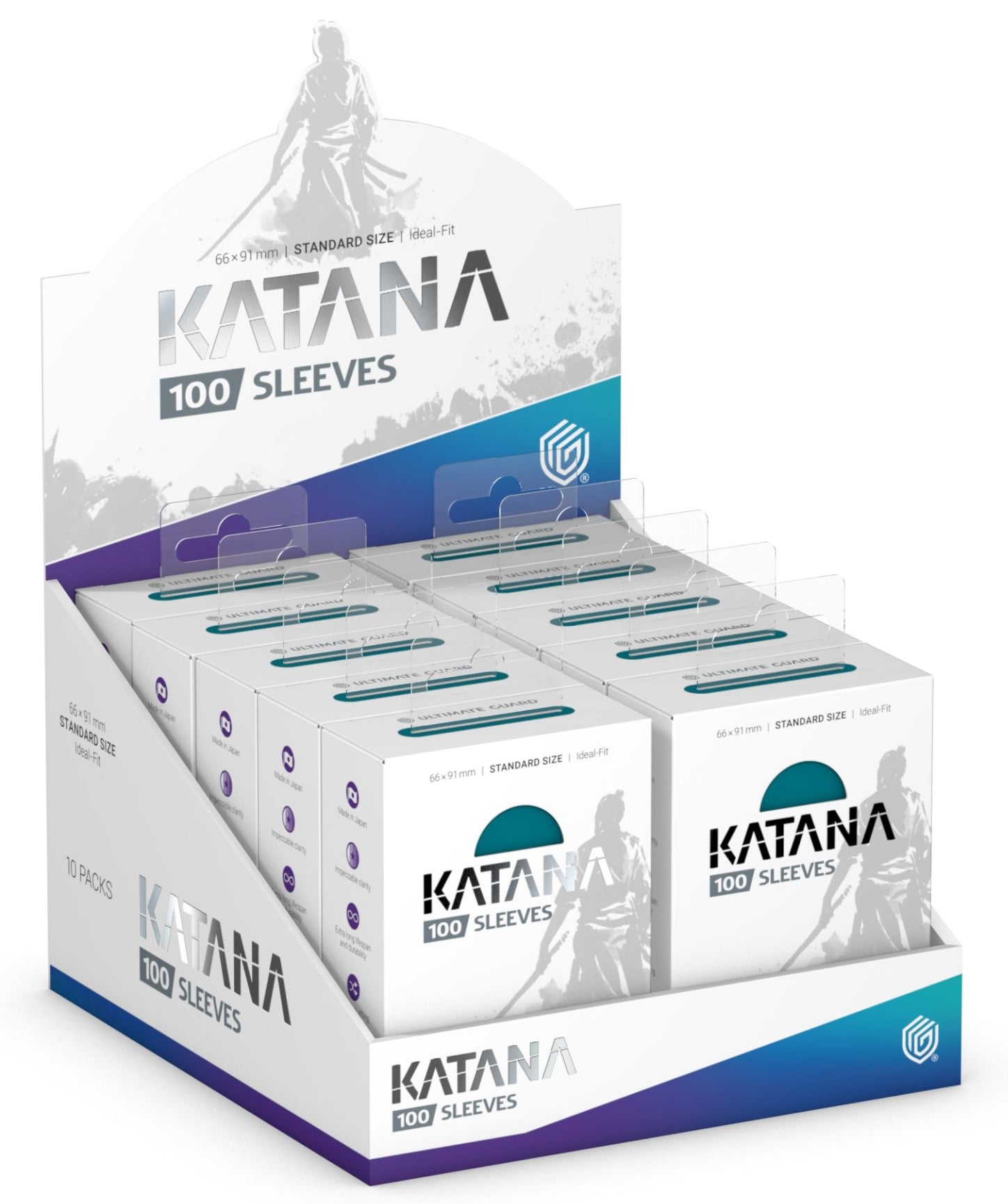 potomac card sleeves Ultimate Guard Katana Standard Size Great Wave Sleeves Box [10 packs]