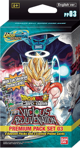 Dragon Ball Super Card Game Vicious Rejuvenation (Unison Warrior Series 3) Premium Pack Set