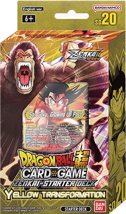 Dragon Ball Super Card Game Zenkai Yellow Transformation Starter Deck #20 Box [DBS-SD20]