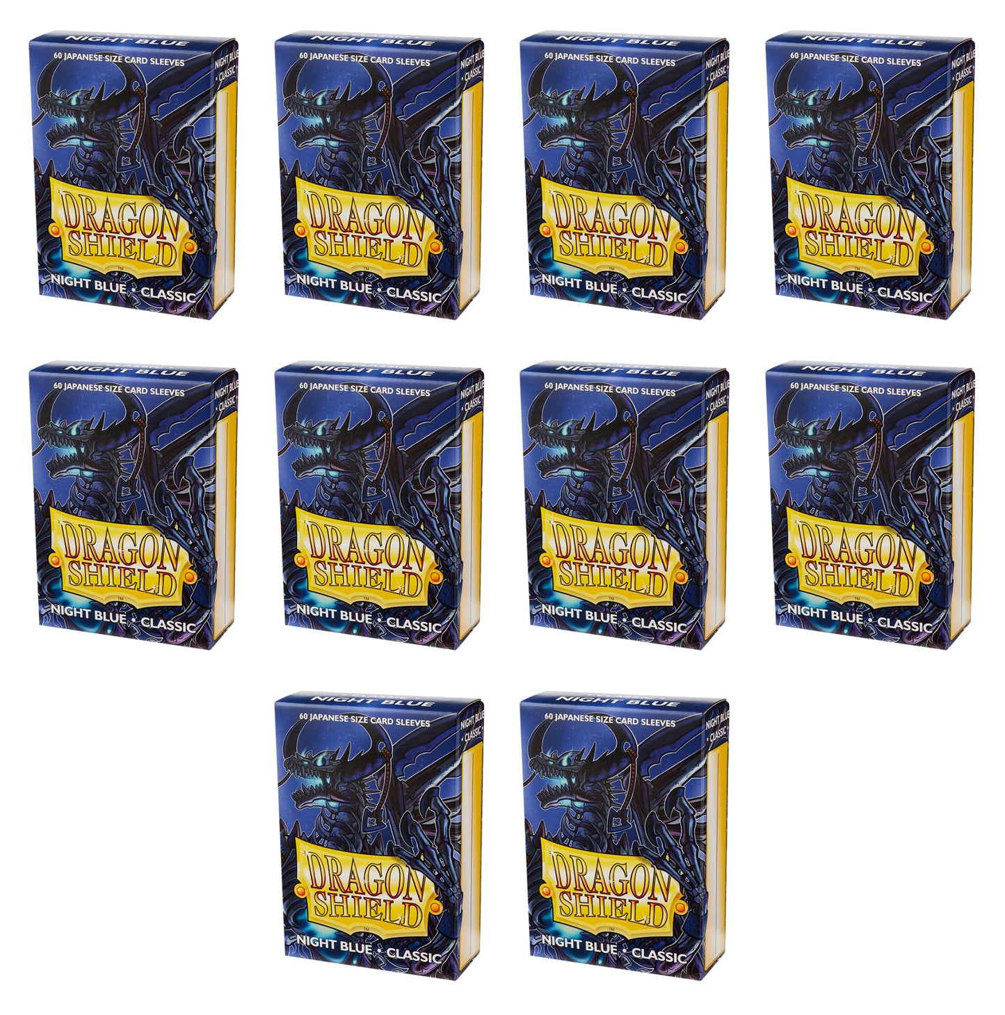 Dragon Shield Japanese Size Card Sleeves Box - Classic Night Blue [10 packs]
