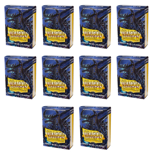 Dragon Shield Japanese Size Card Sleeves Box - Classic Night Blue [10 packs]