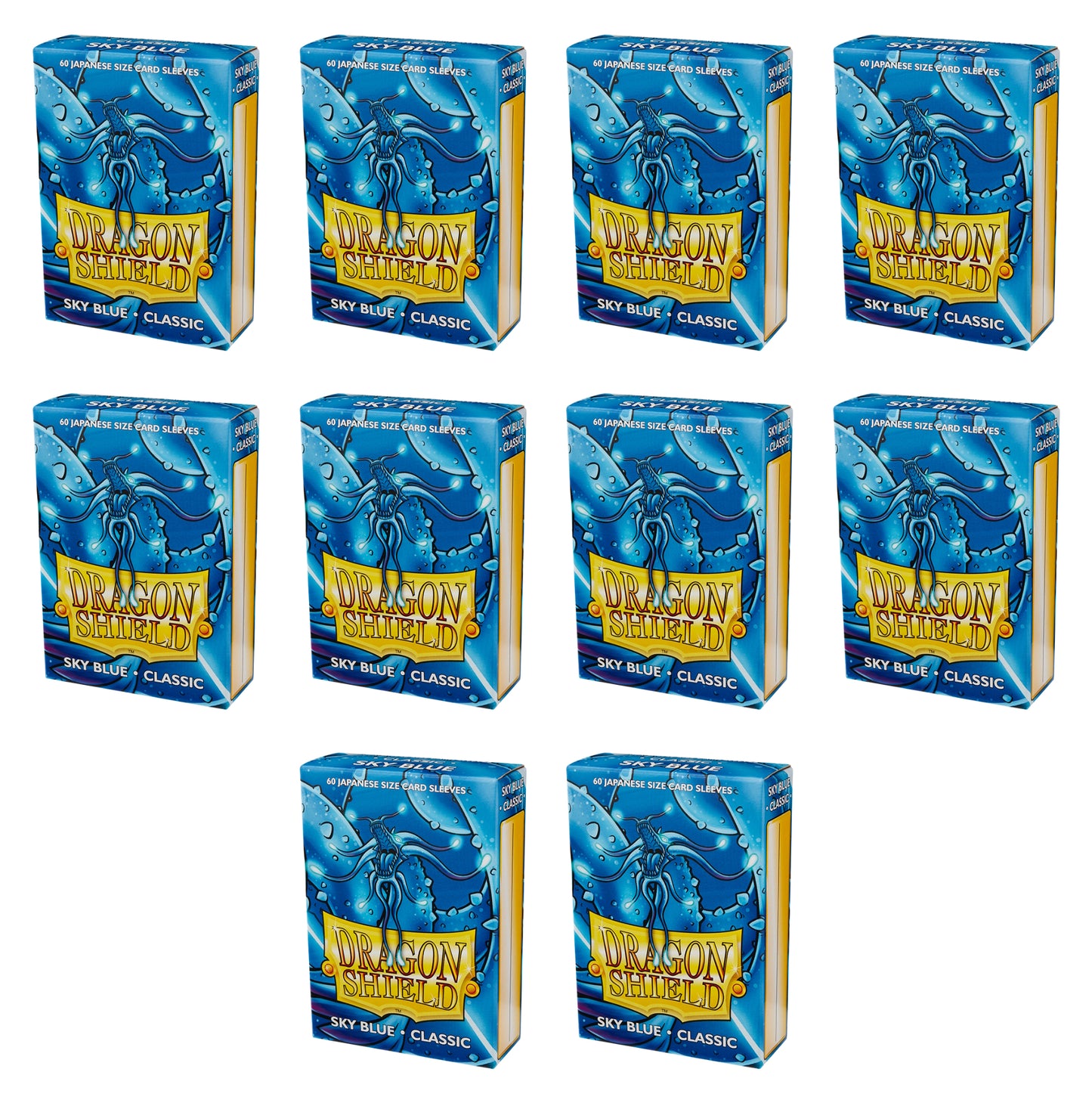 Dragon Shield Japanese Size Card Sleeves Box - Classic Sky Blue [10 packs]