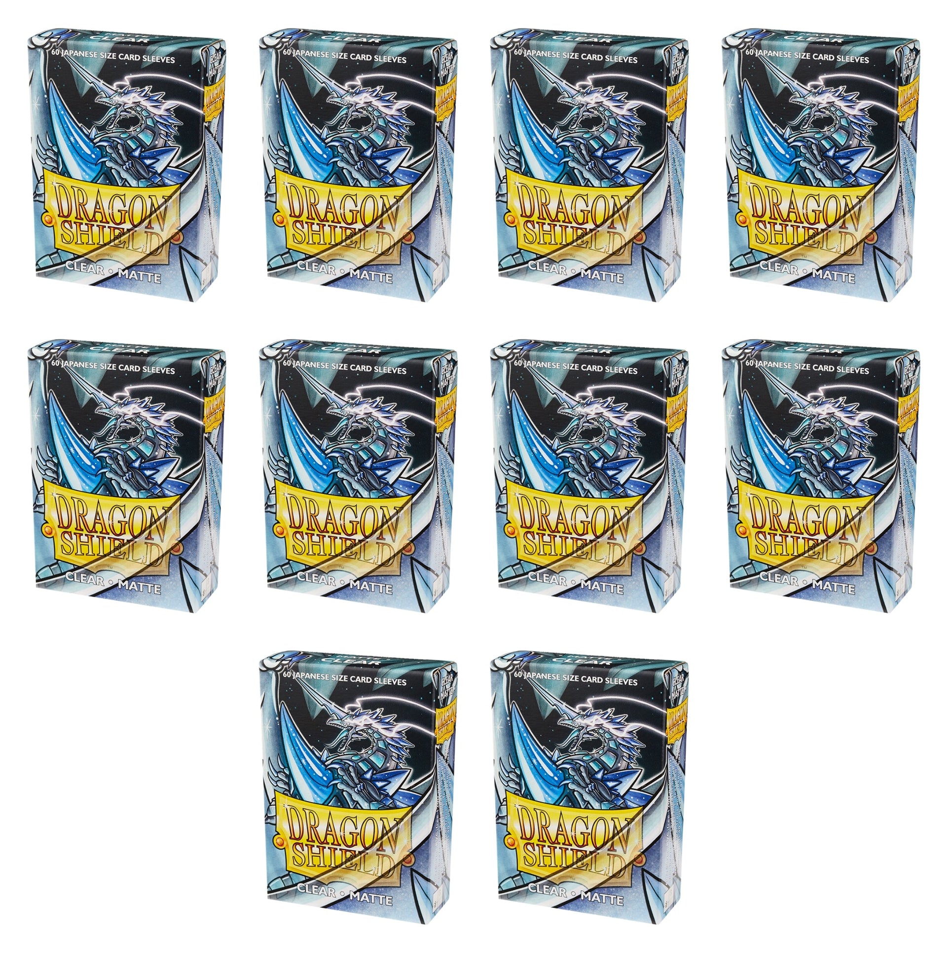 Dragon Shield Japanese (Yu-Gi-Oh Size) Card Sleeves Box - Matte Clear Potomac Distribution Dragon Shield Japanese (Yu-Gi-Oh Size) Card Sleeves Box - Matte Clear Potomac Distribution
