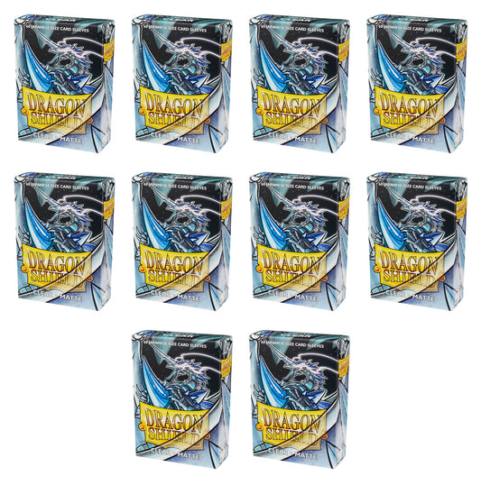 Dragon Shield Japanese (Yu-Gi-Oh Size) Card Sleeves Box - Matte Clear [10 packs]