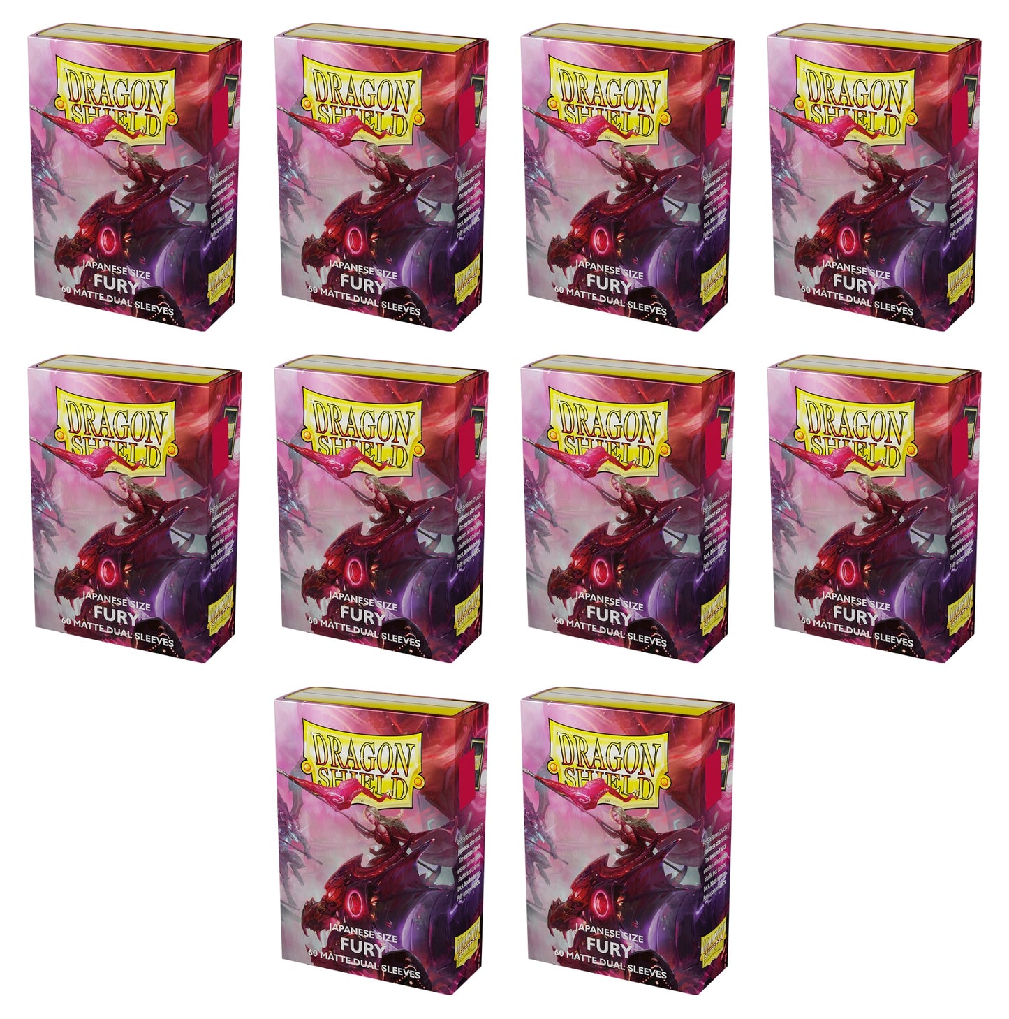 Dragon Shield Japanese Size Card Sleeves Box - Matte Dual Fury