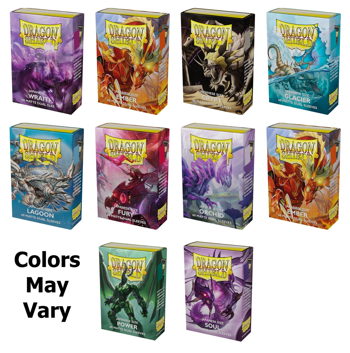 Dragon Shield Japanese (Yu-Gi-Oh Size) Card Sleeves Box - Matte Dual Mixed Colors