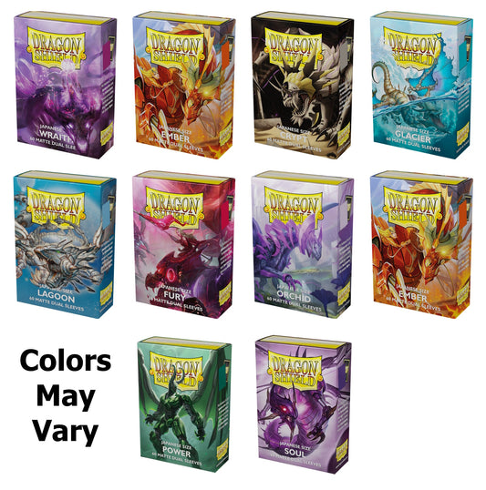 Dragon Shield Japanese (Yu-Gi-Oh Size) Card Sleeves Case - Matte Dual Mixed Colors [6 boxes]
