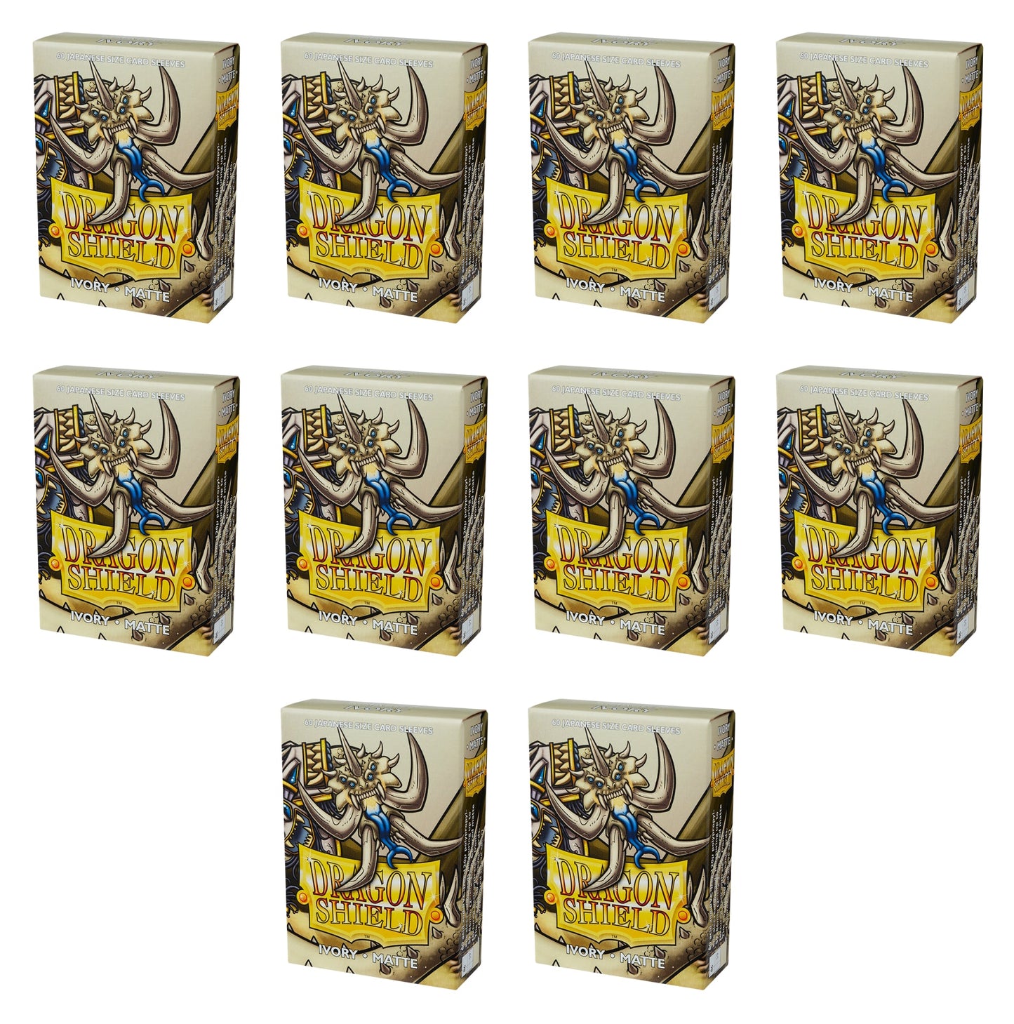 Dragon Shield Japanese Size Card Sleeves Box - Matte Ivory [10 packs]