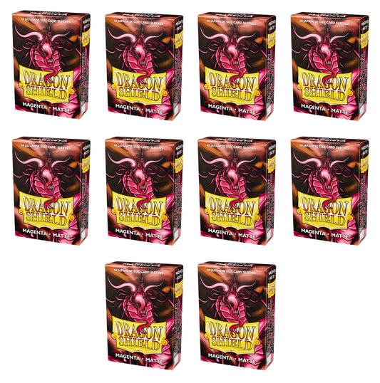 Dragon Shield Japanese Size Card Sleeves Box - Matte Magenta [10 packs]