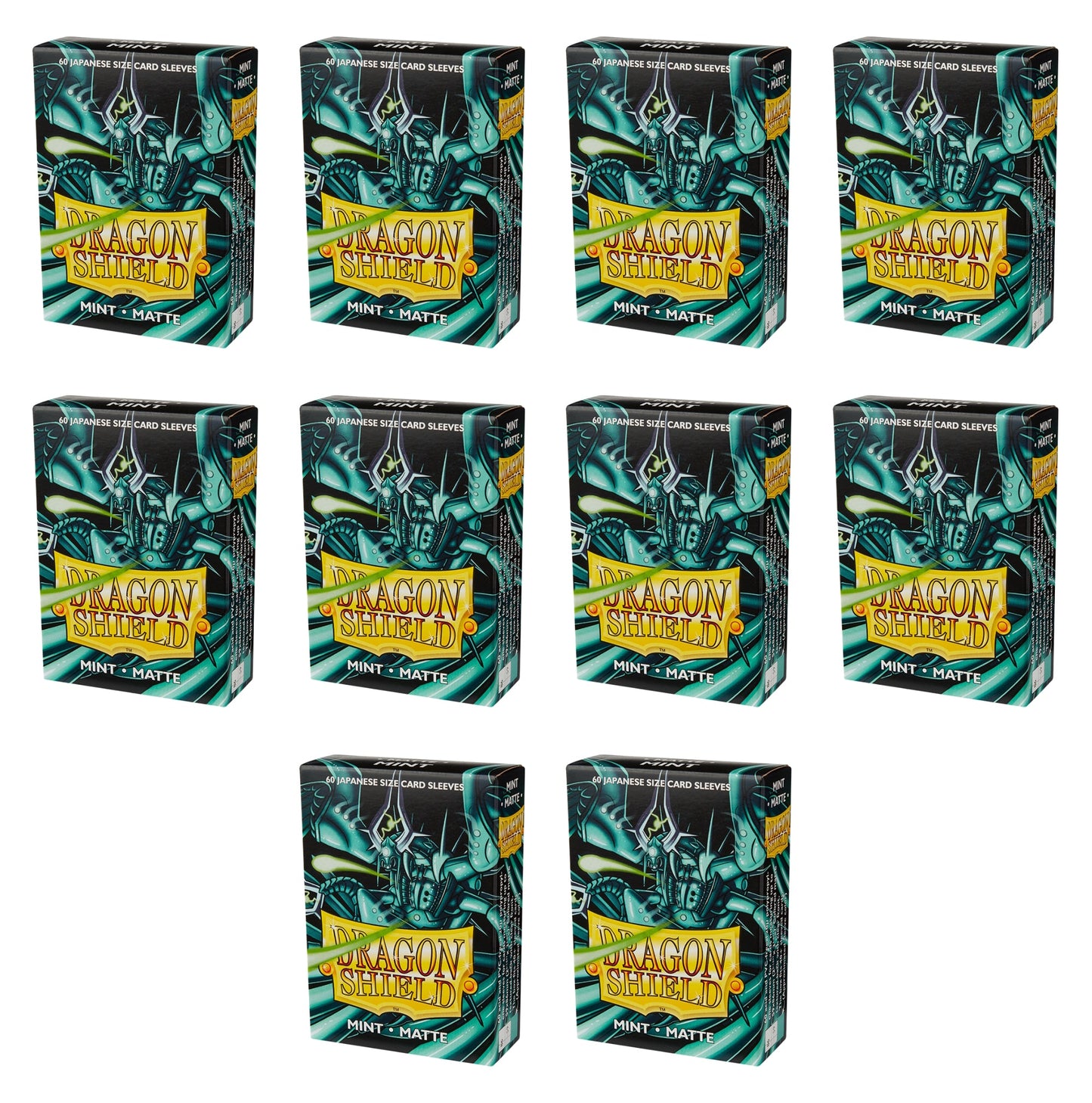 Dragon Shield Japanese (Yu-Gi-Oh Size) Card Sleeves Box - Matte Mint [10 packs]