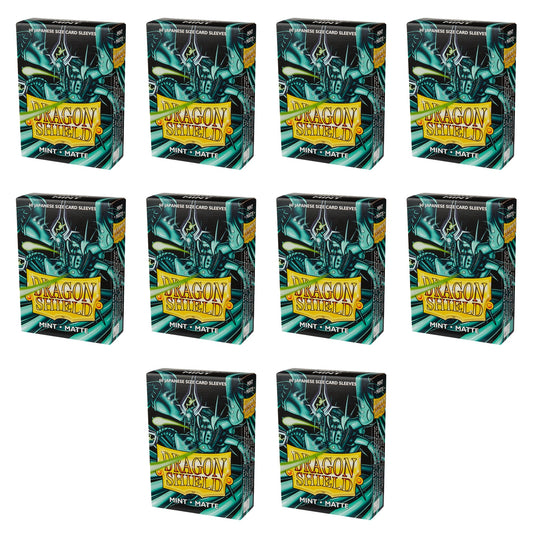 Dragon Shield Japanese (Yu-Gi-Oh Size) Card Sleeves Box - Matte Mint [10 packs]