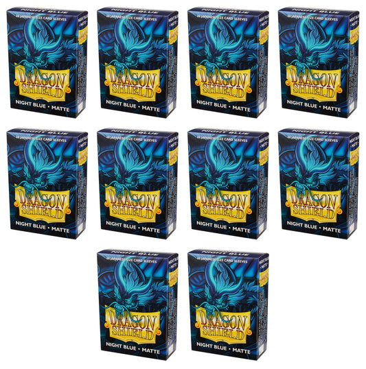 Dragon Shield Japanese (Yu-Gi-Oh Size) Card Sleeves Box - Matte Night Blue [10 packs]