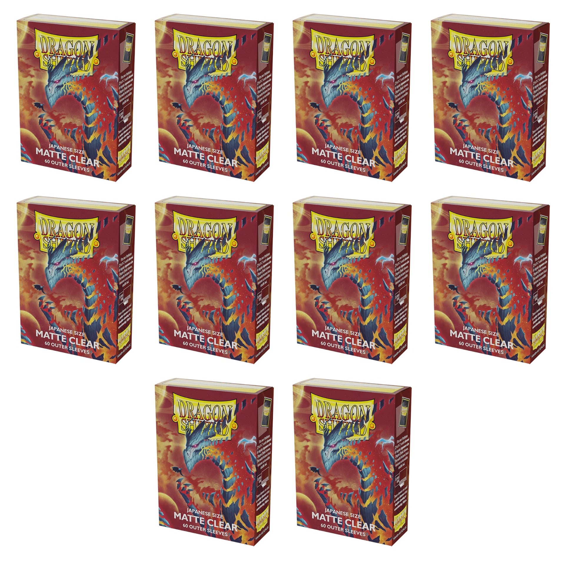 yugioh clear card sleeves Dragon Shield Japanese (Yu-Gi-Oh Size) Matte Outer Sleeves Box – Potomac  Distribution