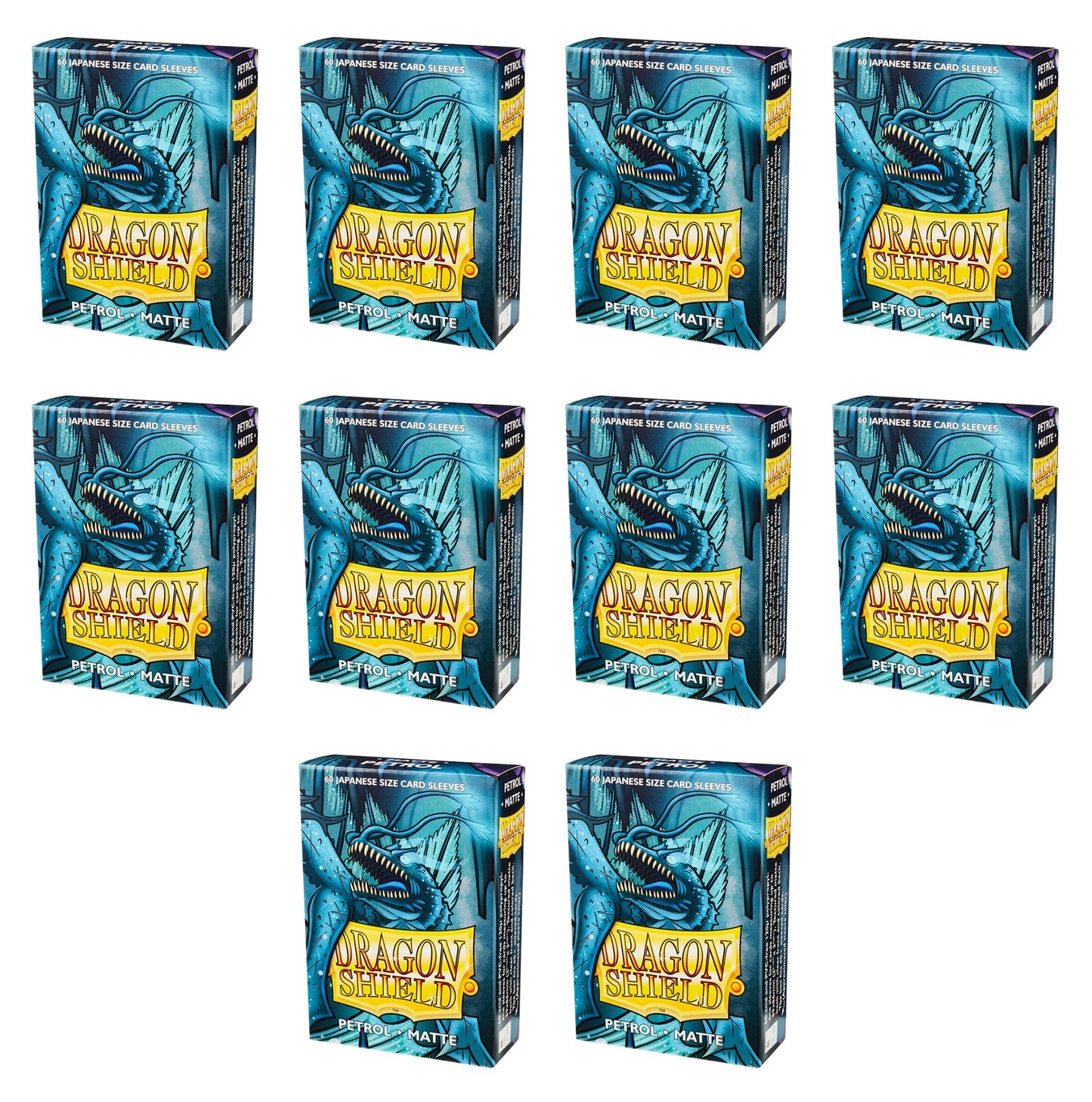 Dragon Shield Japanese (Yu-Gi-Oh Size) Card Sleeves Box - Matte Petrol [10 packs]