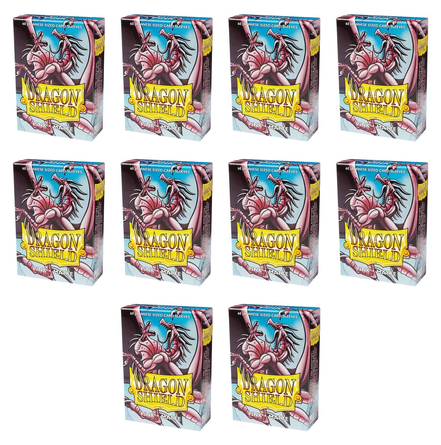 Dragon Shield Japanese Size Card Sleeves Box - Matte Pink [10 packs]
