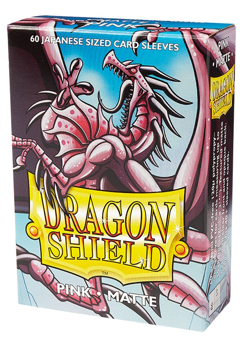 Dragon Shield Japanese (Yu-Gi-Oh Size) Card Sleeves Pack - Matte Pink [5 packs]