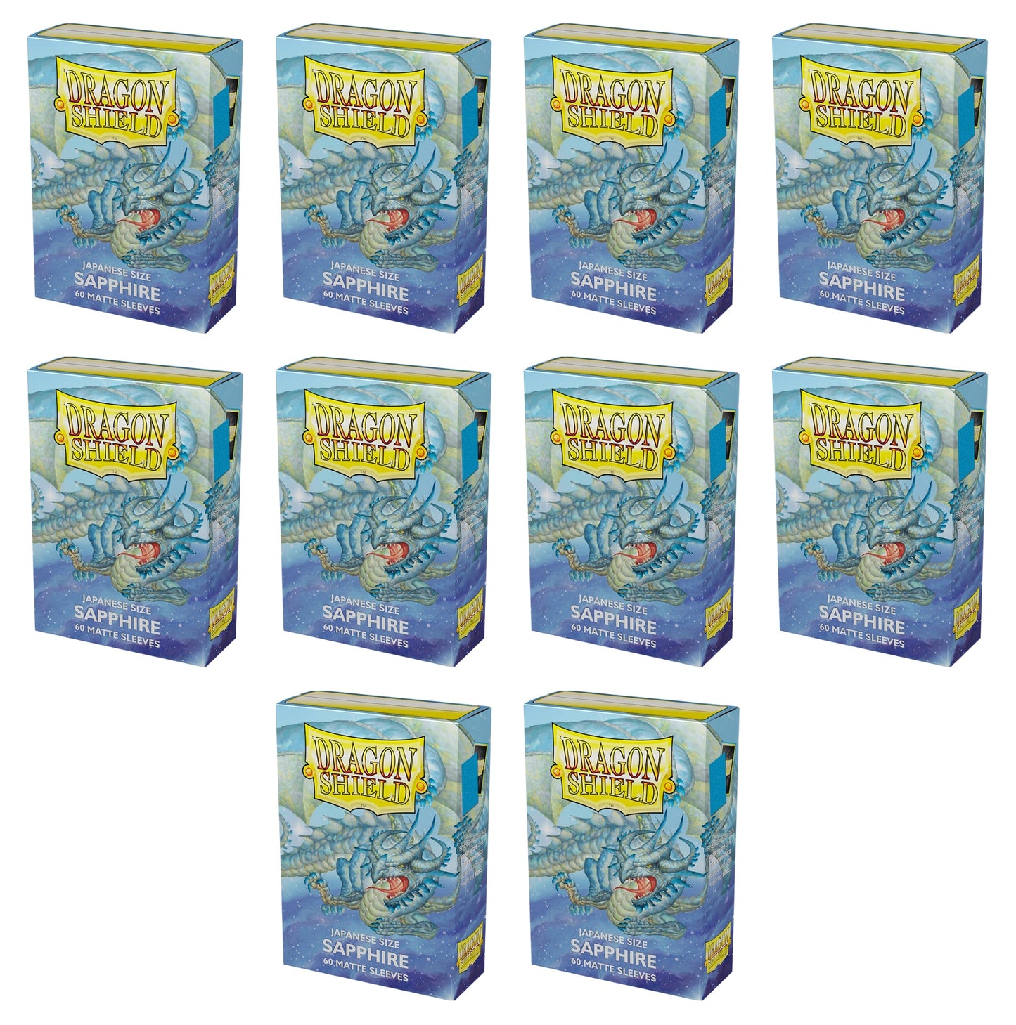 Dragon Shield Japanese (Yu-Gi-Oh Size) Card Sleeves Box - Matte Sapphire [10 packs]