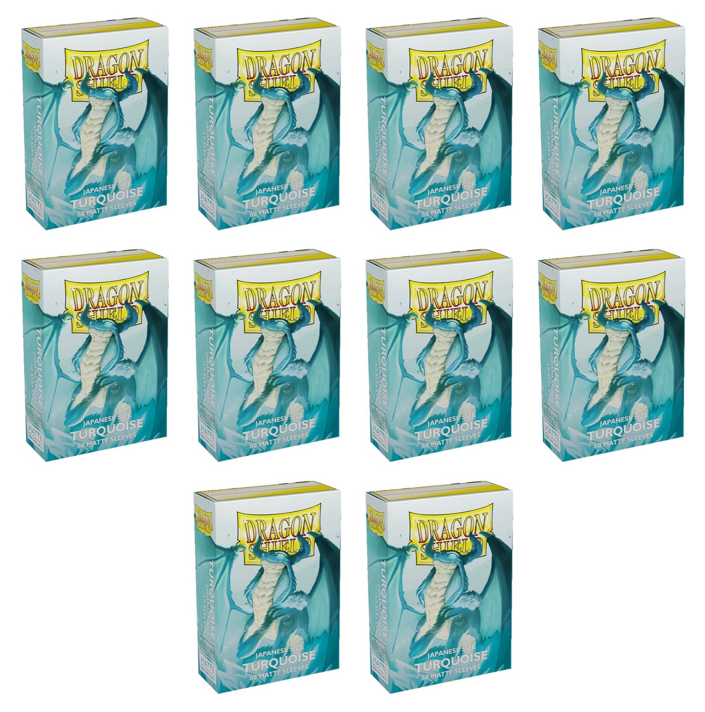 Dragon Shield Japanese Size Card Sleeves Box - Matte Turquiose [10 packs]