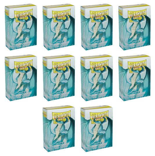 Dragon Shield Japanese Size Card Sleeves Box - Matte Turquiose [10 packs]