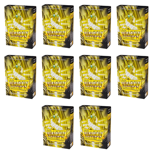 Dragon Shield Japanese Size Card Sleeves Box - Matte Yellow [10 packs]
