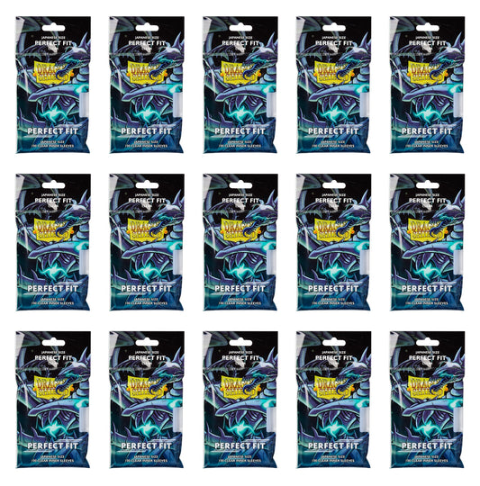 Dragon Shield Japanese (Yu-Gi-Oh Size) Perfect Fit Card Sleeves Box - Clear Topload