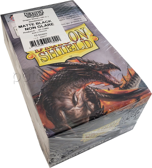 Dragon Shield Standard Size Card Game Sleeves Box - Matte Black Non-Glare Amina