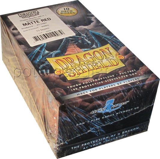 Dragon Shield Standard Size Card Game Sleeves Box - Matte Red
