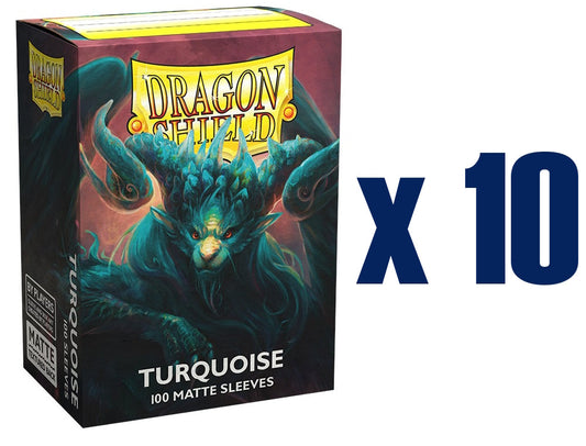 Dragon Shield Standard Size Card Game Sleeves Box - Matte Turquoise