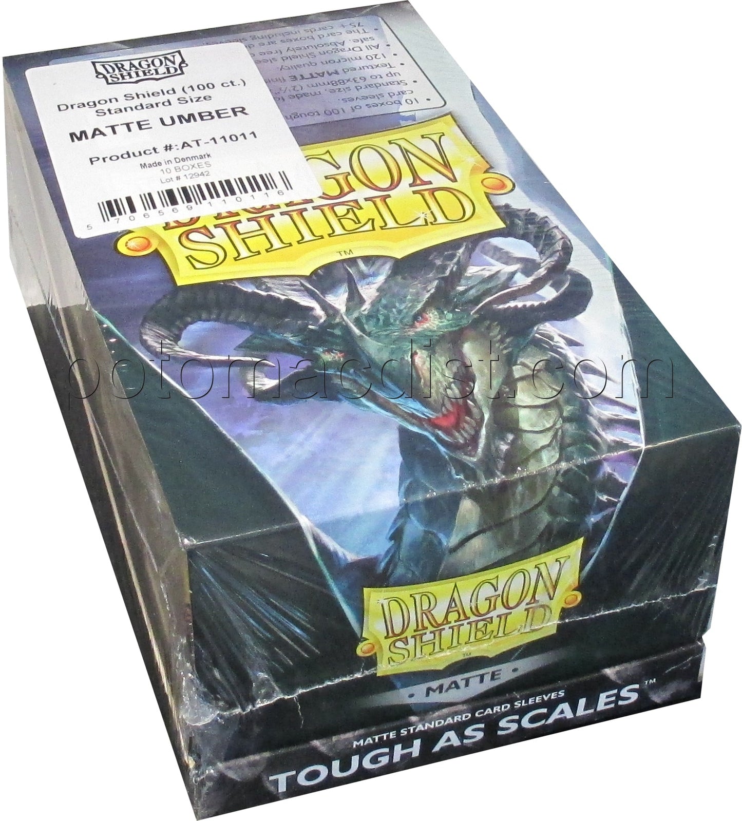 Dragon Shield Standard Size Card Game Sleeves Box - Matte Umber