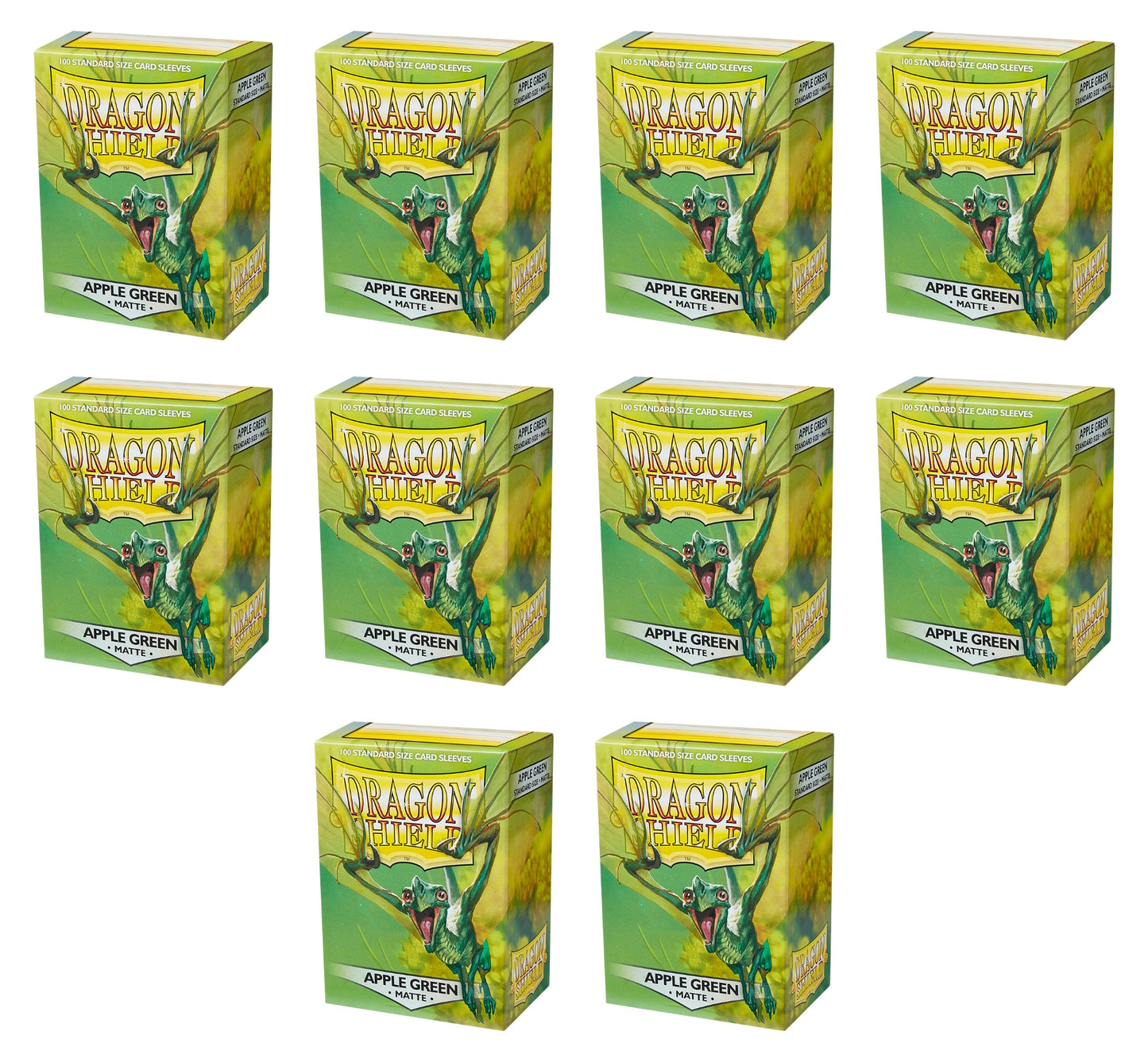 Dragon Shield Standard Size Card Game Sleeves Box - Matte Apple Green