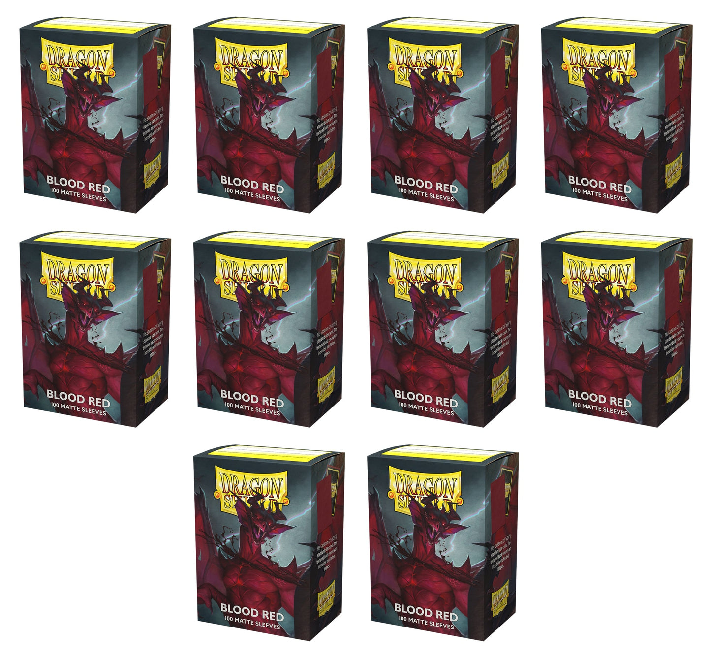 Dragon Shield Standard Size Card Game Sleeves Box - Matte Blood Red