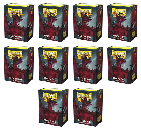 Dragon Shield Standard Size Card Game Sleeves Box - Matte Blood Red