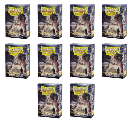 Dragon Shield Standard Size Matte Clear Outer Sleeves Case [50 packs]