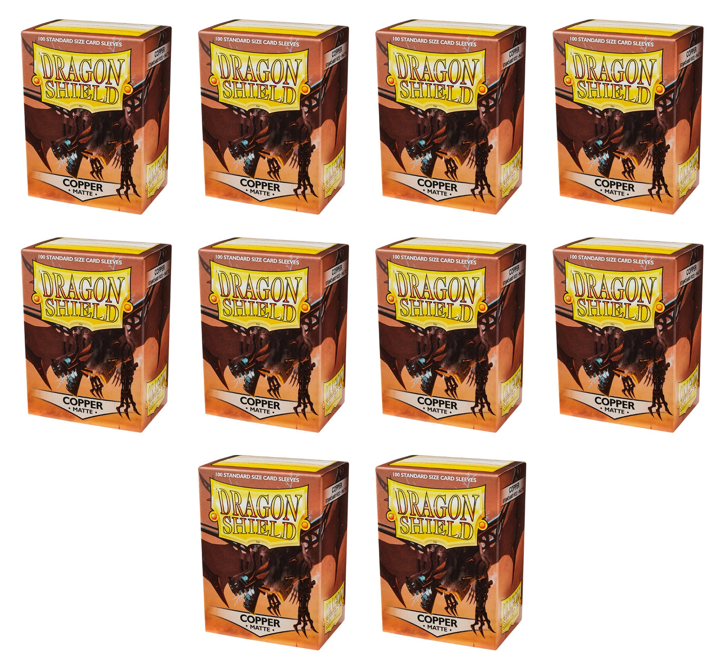 Dragon Shield Standard Size Card Game Sleeves Box - Matte Copper