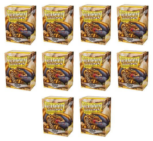 Dragon Shield Standard Size Card Game Sleeves Box - Matte Gold
