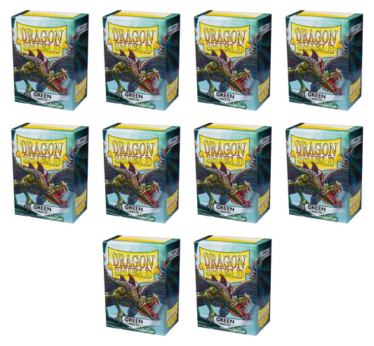 Dragon Shield Standard Size Card Game Sleeves Box - Matte Green
