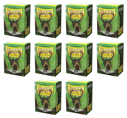 Dragon Shield Standard Size Card Game Sleeves Box - Matte Lime
