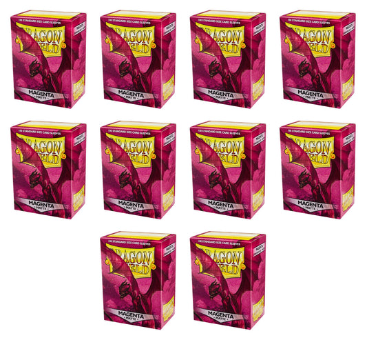 Dragon Shield Standard Size Card Game Sleeves Box - Matte Magenta