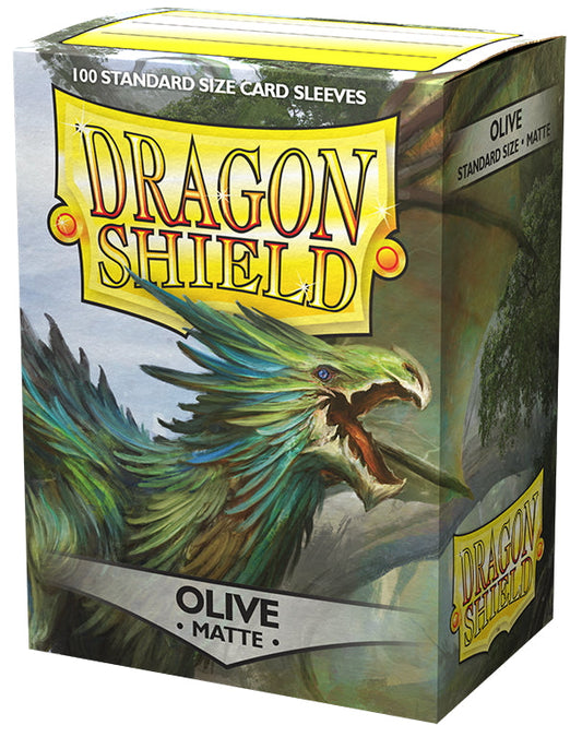 Dragon Shield Standard Size Card Game Sleeves Box - Matte Olive