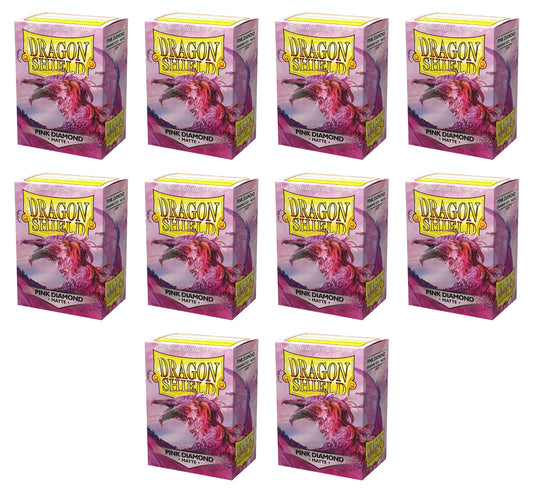 Dragon Shield Standard Size Card Game Sleeves Box - Matte Pink Diamond