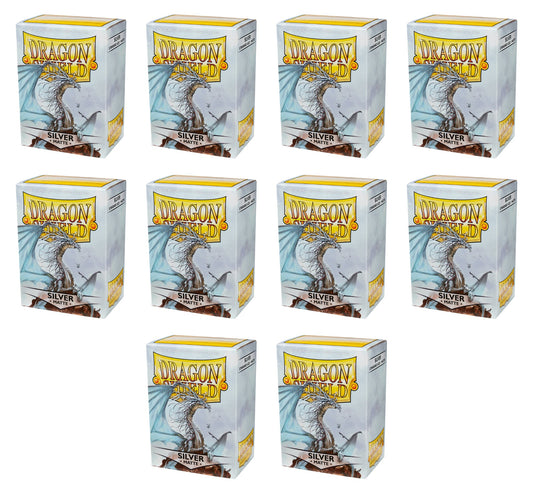 Dragon Shield Standard Size Card Game Sleeves Box - Matte Silver